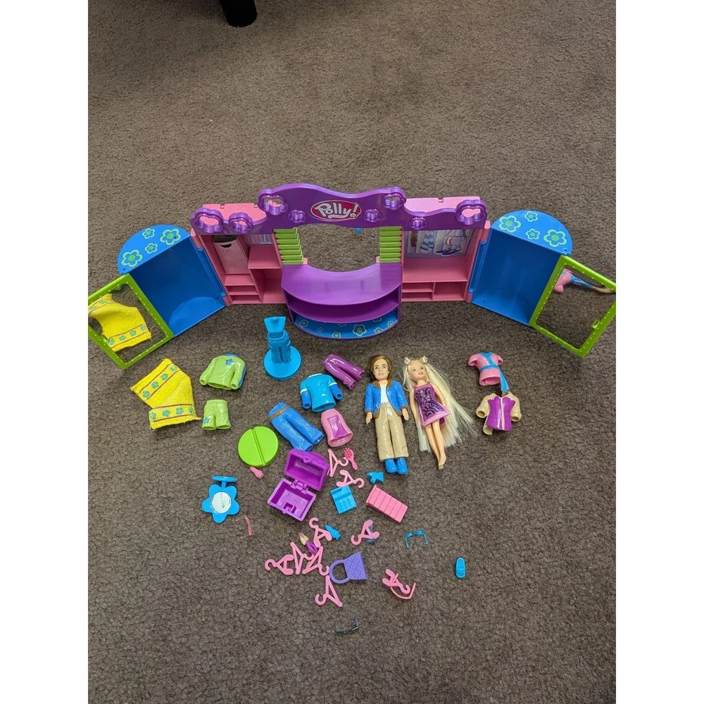 Polly Pocket‎ Fashion Boutique Playset Mattel 2000s Polly Dolls Lot